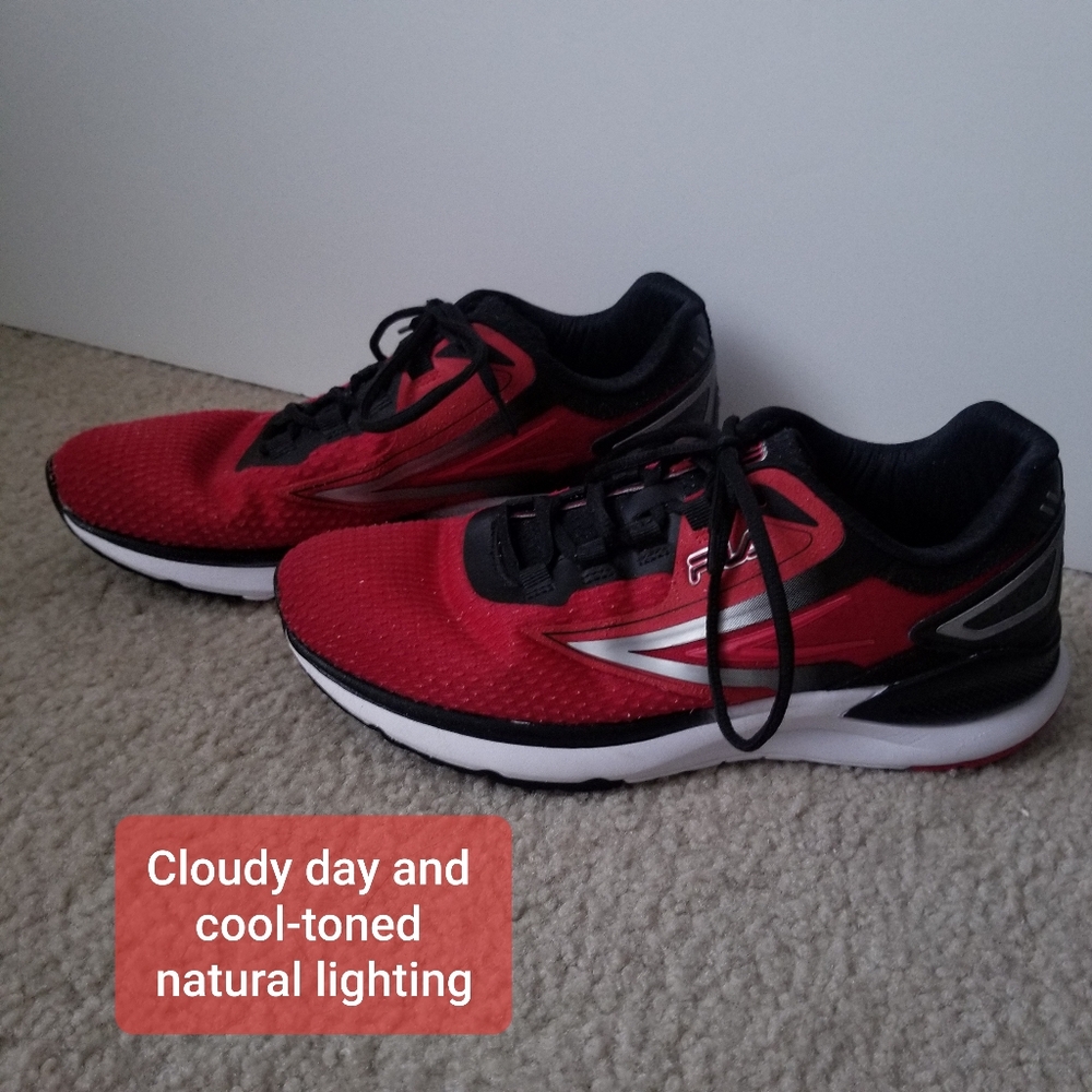 Men's FILA Red and Black Tennis Shoes - Picture 16 of 16